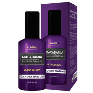 KUNDAL Ultra Macadamia Oil Hair Serum Cherry Blossom (3.38 fl oz, 100ml)